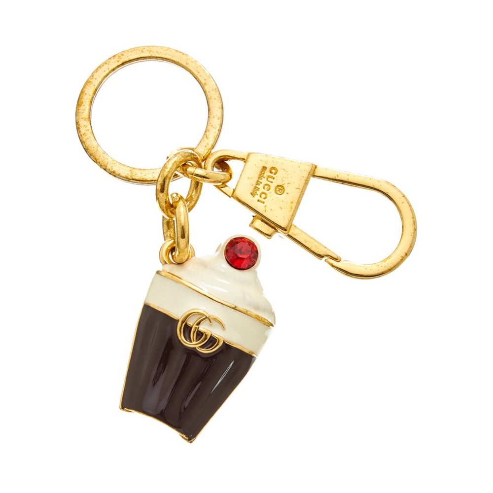 🚨SOLD🚨Gucci Gold Black Keychain / Bag Charm - Picture 3 of 3